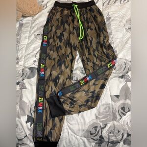 Zumba Camouflage Jogger Pants with Neon Accents